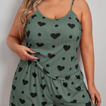 Pijama Plus Size Feminino Regatinha de Coração