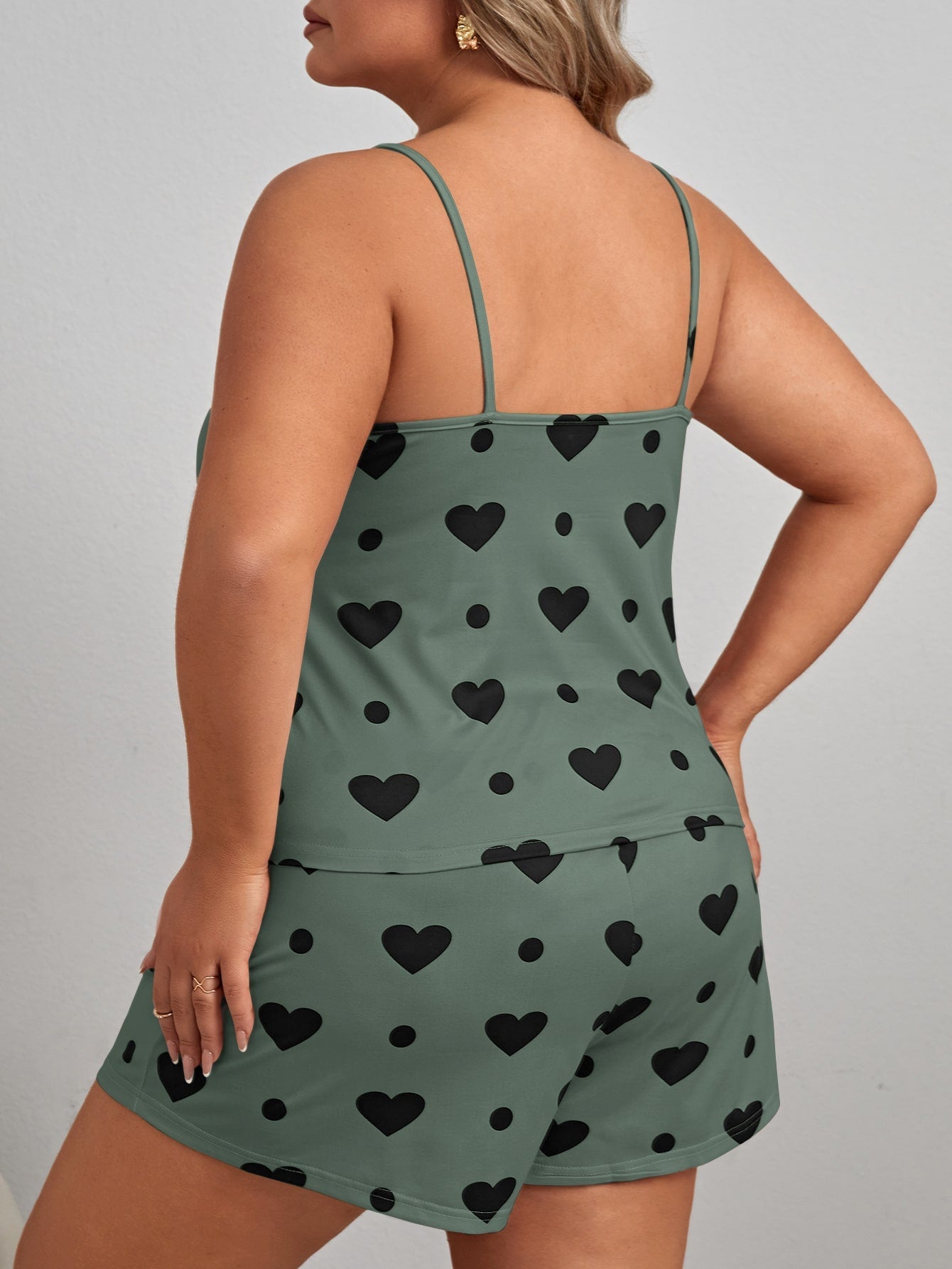 Pijama Plus Size Feminino Regatinha de Coração