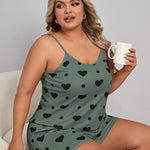 Pijama Plus Size Feminino Regatinha de Coração