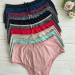 Kit 10 Calcinhas Plus Size Cintura Alta Lateral Larga