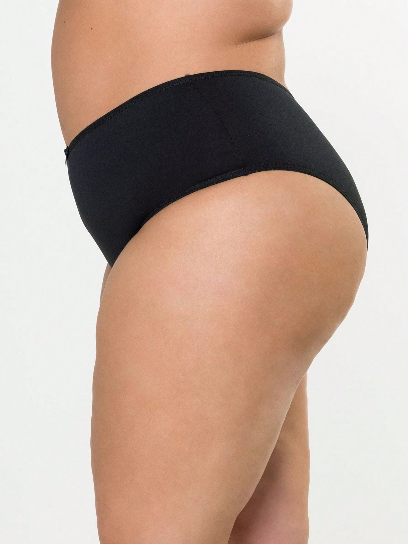 Kit 10 Calcinhas Plus Size Cintura Alta Lateral Larga