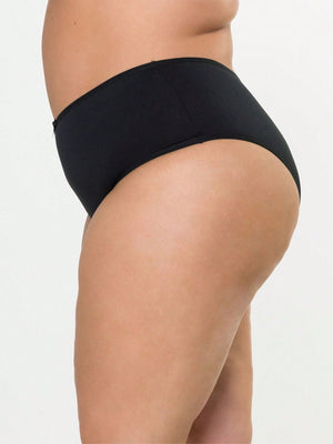 Kit 10 Calcinhas Plus Size Cintura Alta Lateral Larga