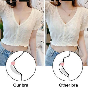 Sutiã push-up anti-flacidez sem fio com elevação