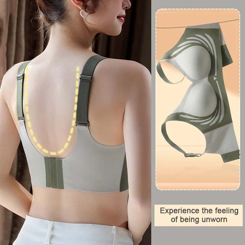 Sutiã push-up anti-flacidez sem fio com elevação