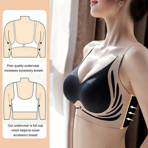 Sutiã push-up anti-flacidez sem fio com elevação