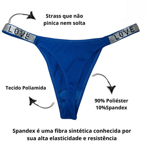 7 Love Panties Kit with Rhinestone Sexy Panties Women's Underwear