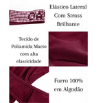 Kit 7 Calcinhas Love com strass calcinha sexy Roupa interior feminina
