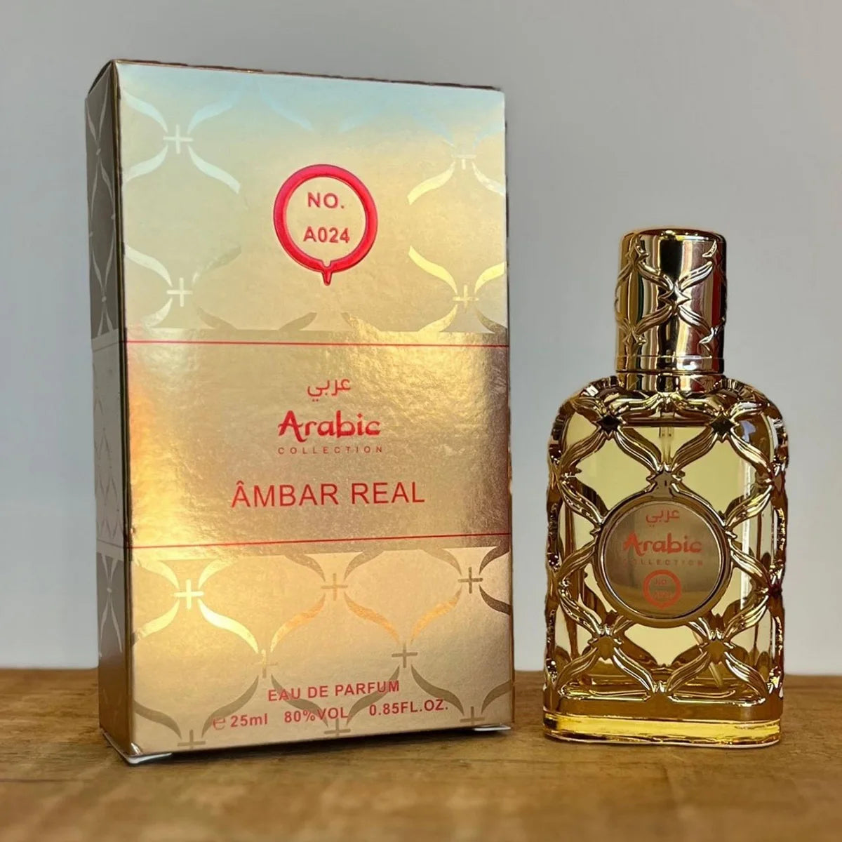 Perfume Árabe Compartilhável Âmbar Real A024  – Doce Amadeirado