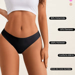 Kit 3 Calcinhas sem costura Feminina / Corte Laser