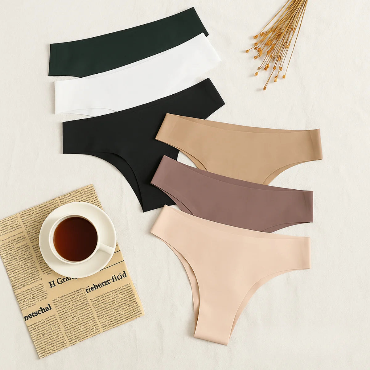 Kit 10 Calcinhas Tanga sem Costura corte a laser feminina