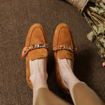 Dijon Mocassim Feminino  de Couro Suede com Lacinho