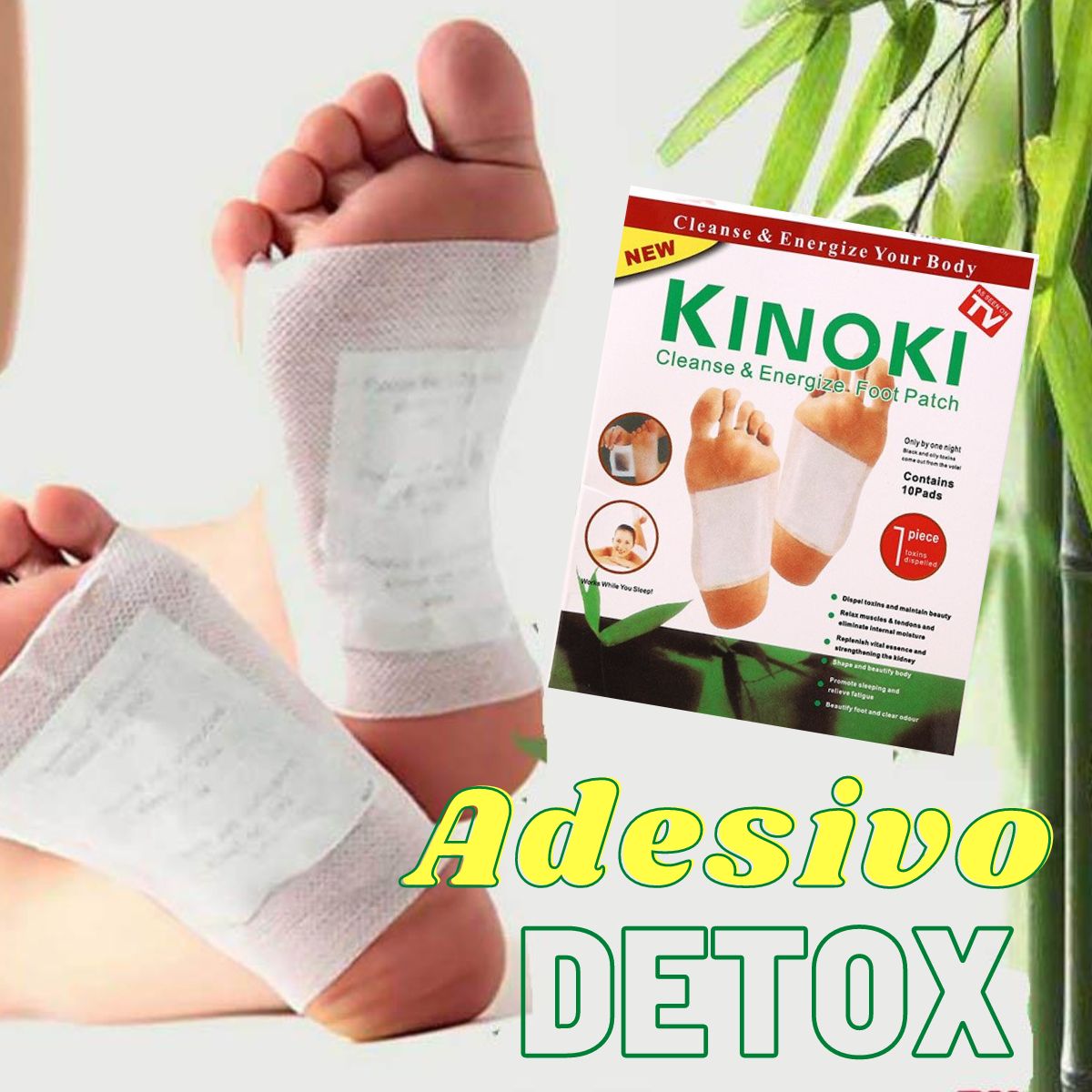 Adesivo Removedor de Toxinas – Power Detox - Adesivos Detox Para os Pés PROMOÇÃO  (50 UNIDADES)