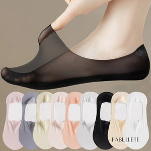 Meias Invisíveis com Silicone Fabullete – Kit 5 Pares