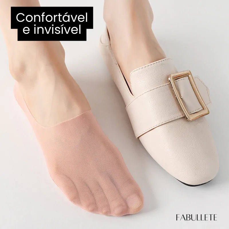 Meias Invisíveis com Silicone Fabullete – Kit 5 Pares