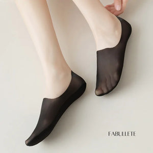 Meias Invisíveis com Silicone Fabullete – Kit 5 Pares