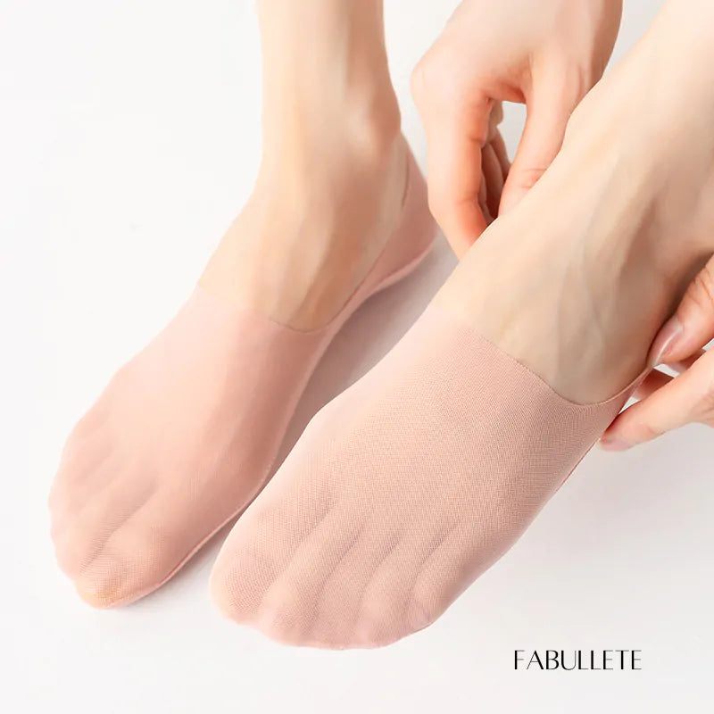Meias Invisíveis com Silicone Fabullete – Kit 5 Pares