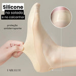 Meias Invisíveis com Silicone Fabullete – Kit 5 Pares