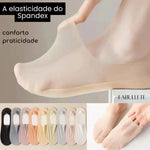 Meias Invisíveis com Silicone Fabullete – Kit 5 Pares