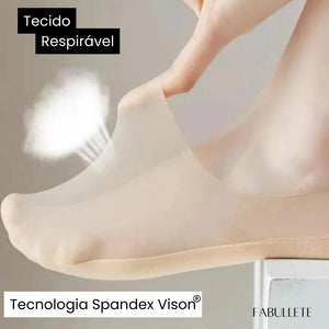 Meias Invisíveis com Silicone Fabullete – Kit 5 Pares