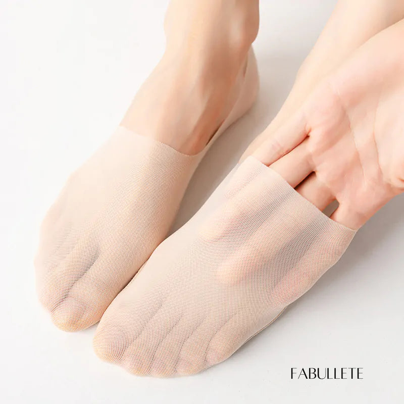 Meias Invisíveis com Silicone Fabullete – Kit 5 Pares