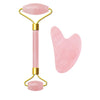 Kit Massagem Facial de Quartzo Rosa DUO