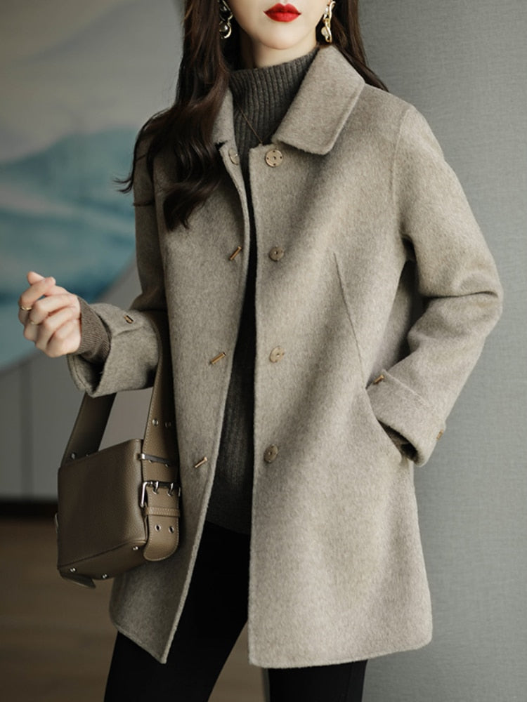 Casaco de Lã Slim Fashion Lady