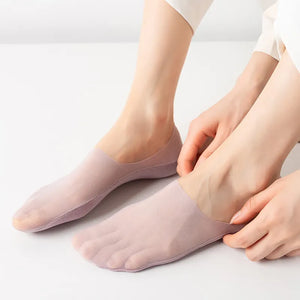 Meias Invisíveis com Silicone Fabullete – Kit 5 Pares