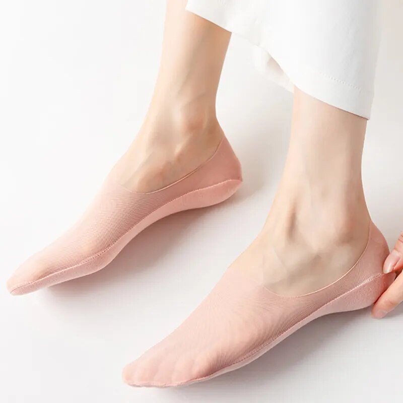 Meias Invisíveis com Silicone Fabullete – Kit 5 Pares