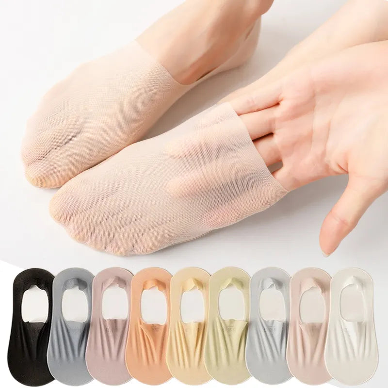 Meias Invisíveis com Silicone Fabullete – Kit 5 Pares