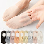 Meias Invisíveis com Silicone Fabullete – Kit 5 Pares