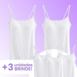 Camiseta Comfort™ - Sutiã Embutido e Tecido Respirável PROMOÇÃO  - ( LEVE 5 e PAGUE 2 )