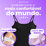 Camiseta Comfort™ - Sutiã Embutido e Tecido Respirável PROMOÇÃO  - ( LEVE 5 e PAGUE 2 )