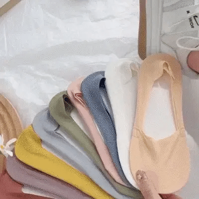 Meias Invisíveis com Silicone Fabullete – Kit 5 Pares