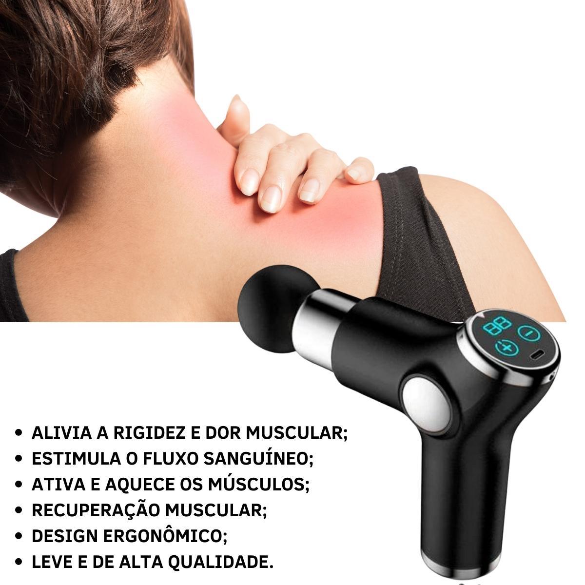 Massageador Muscular Pistola Portátil – Alívio das Dores